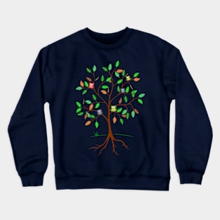 Halloween Owl Tree Crewneck Sweatshirt